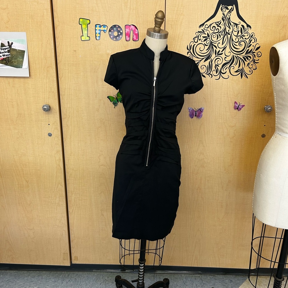 Nicole Miller Black Mini Dress with Zipper